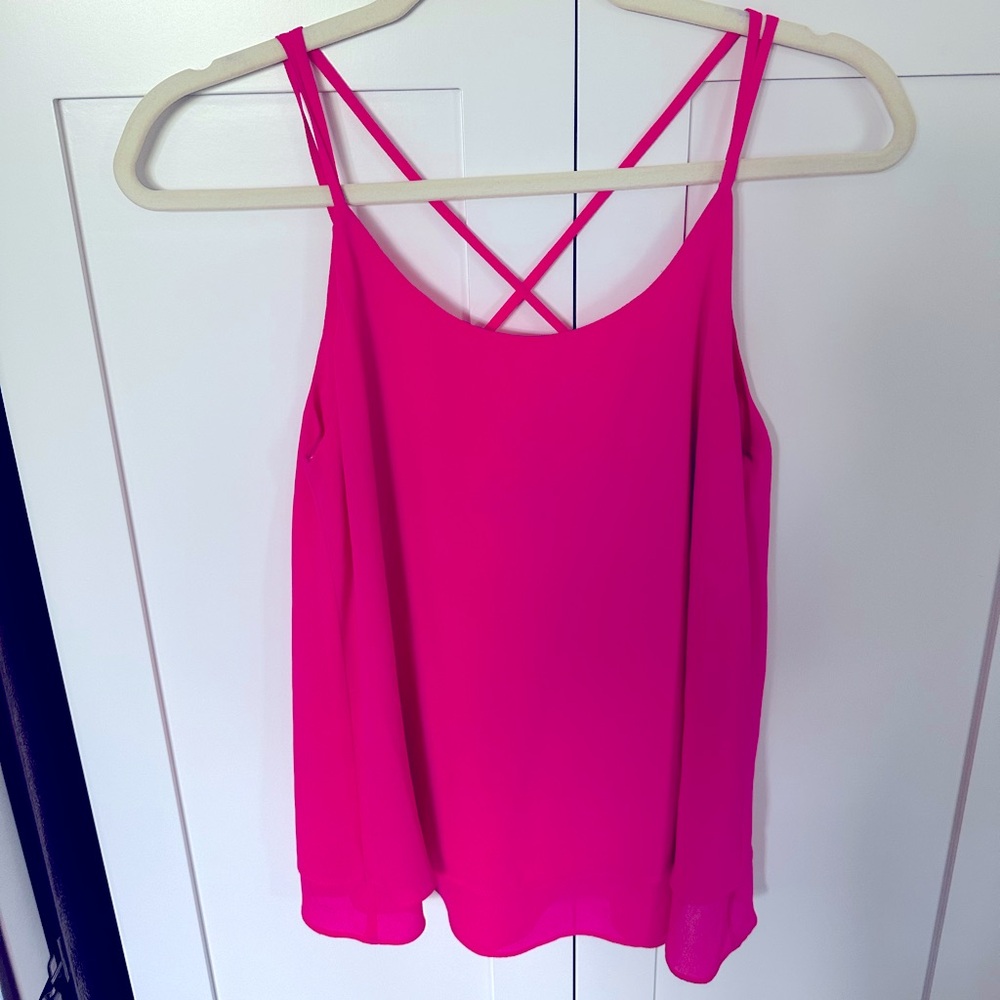 Naked Zebra hot pink tank- size small
